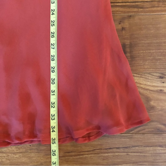 Anthropologie Red Satin Slip Mini Dress New 12 - Picture 8 of 16